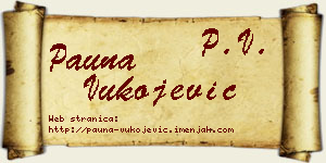Pauna Vukojević vizit kartica
